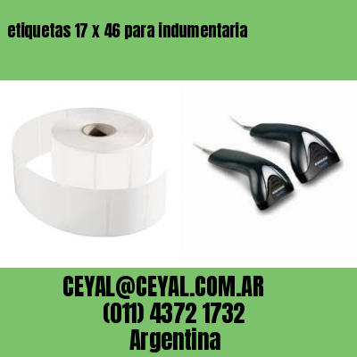 etiquetas 17 x 46 para indumentaria