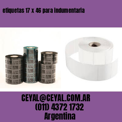 etiquetas 17 x 46 para indumentaria