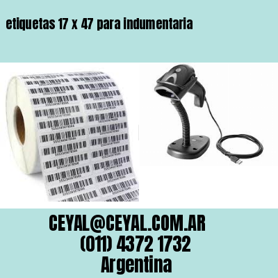 etiquetas 17 x 47 para indumentaria
