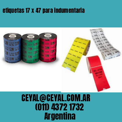 etiquetas 17 x 47 para indumentaria
