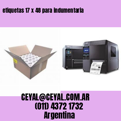 etiquetas 17 x 48 para indumentaria