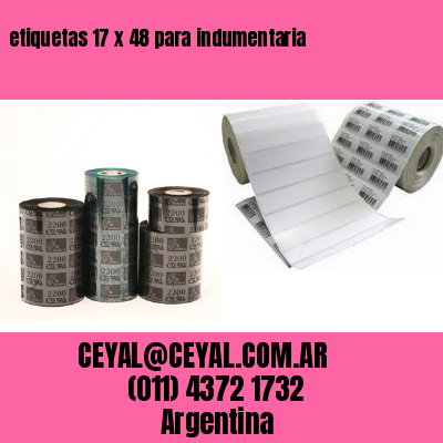 etiquetas 17 x 48 para indumentaria