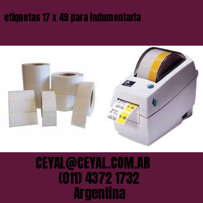 etiquetas 17 x 49 para indumentaria