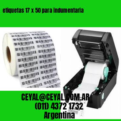 etiquetas 17 x 50 para indumentaria