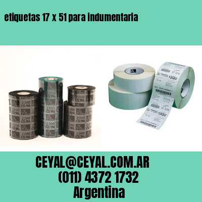 etiquetas 17 x 51 para indumentaria