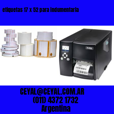etiquetas 17 x 52 para indumentaria