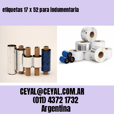 etiquetas 17 x 52 para indumentaria