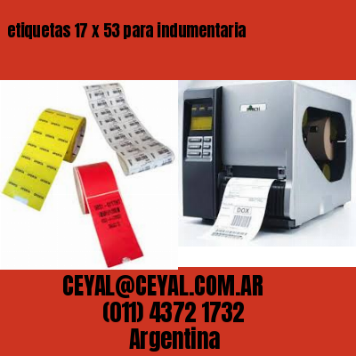 etiquetas 17 x 53 para indumentaria