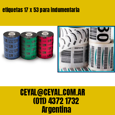 etiquetas 17 x 53 para indumentaria