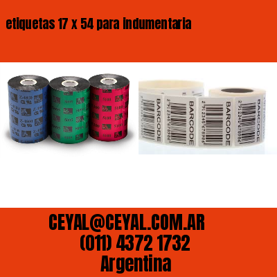 etiquetas 17 x 54 para indumentaria