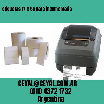 etiquetas 17 x 55 para indumentaria