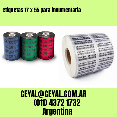 etiquetas 17 x 55 para indumentaria
