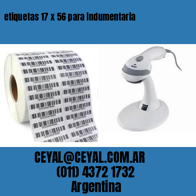 etiquetas 17 x 56 para indumentaria