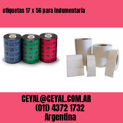 etiquetas 17 x 56 para indumentaria