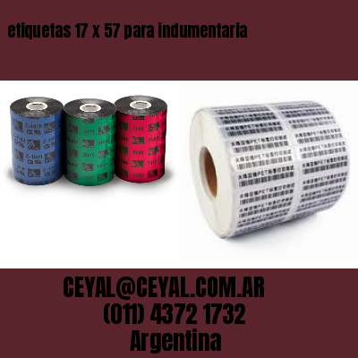etiquetas 17 x 57 para indumentaria