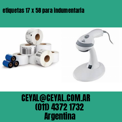 etiquetas 17 x 58 para indumentaria