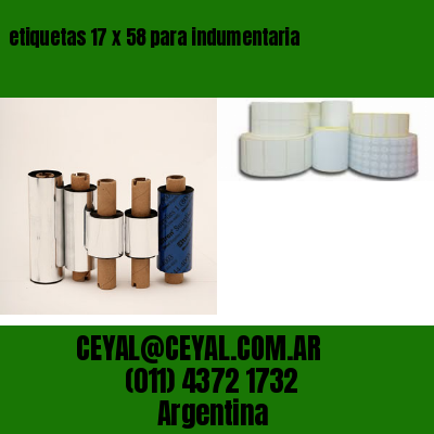etiquetas 17 x 58 para indumentaria