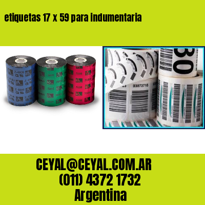 etiquetas 17 x 59 para indumentaria