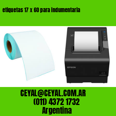 etiquetas 17 x 60 para indumentaria