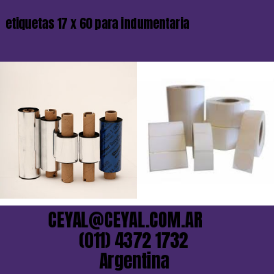 etiquetas 17 x 60 para indumentaria