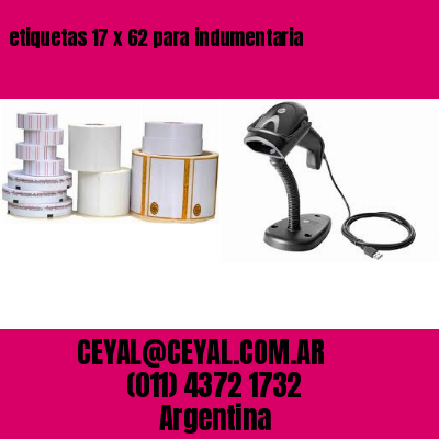 etiquetas 17 x 62 para indumentaria