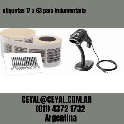 etiquetas 17 x 63 para indumentaria