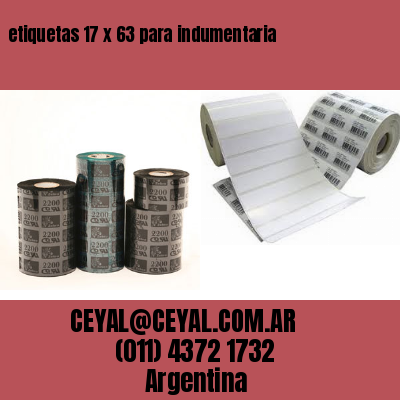 etiquetas 17 x 63 para indumentaria