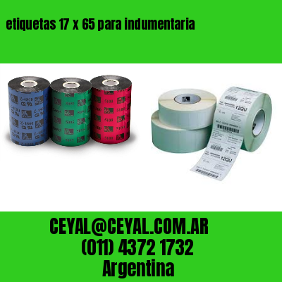 etiquetas 17 x 65 para indumentaria