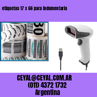 etiquetas 17 x 66 para indumentaria