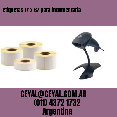 etiquetas 17 x 67 para indumentaria