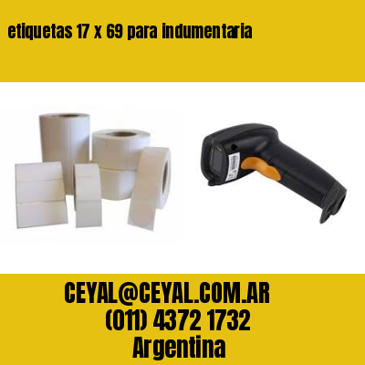 etiquetas 17 x 69 para indumentaria