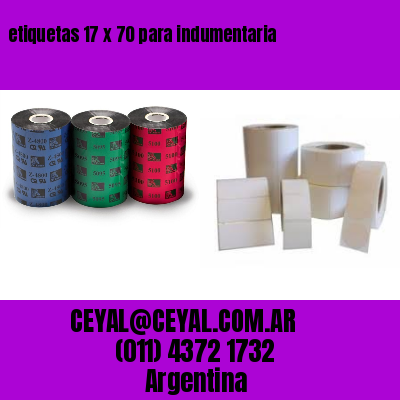 etiquetas 17 x 70 para indumentaria