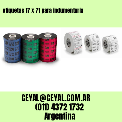 etiquetas 17 x 71 para indumentaria