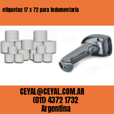 etiquetas 17 x 72 para indumentaria