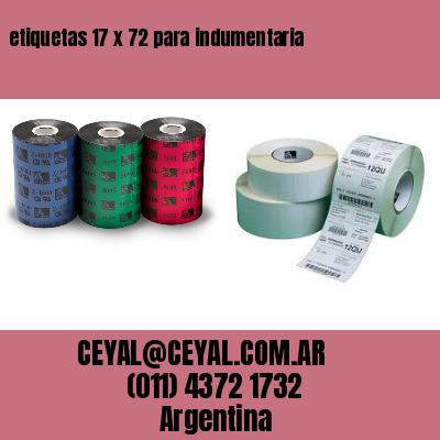 etiquetas 17 x 72 para indumentaria