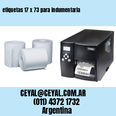 etiquetas 17 x 73 para indumentaria