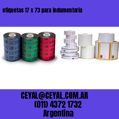 etiquetas 17 x 73 para indumentaria