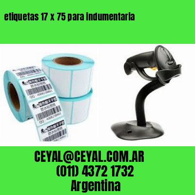 etiquetas 17 x 75 para indumentaria