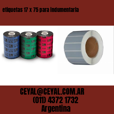 etiquetas 17 x 75 para indumentaria