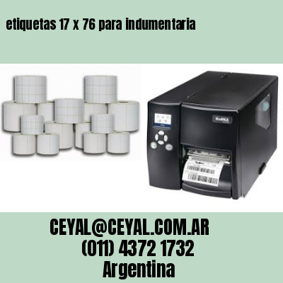 etiquetas 17 x 76 para indumentaria