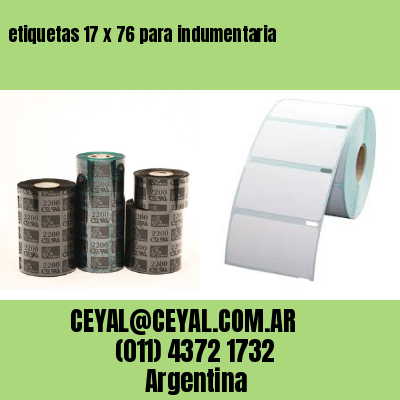 etiquetas 17 x 76 para indumentaria