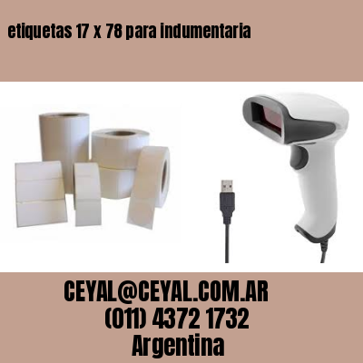 etiquetas 17 x 78 para indumentaria