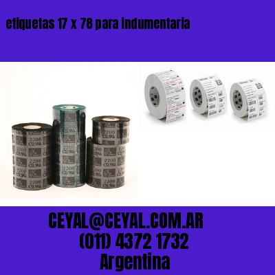 etiquetas 17 x 78 para indumentaria