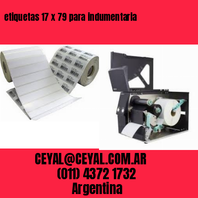 etiquetas 17 x 79 para indumentaria