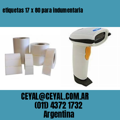 etiquetas 17 x 80 para indumentaria