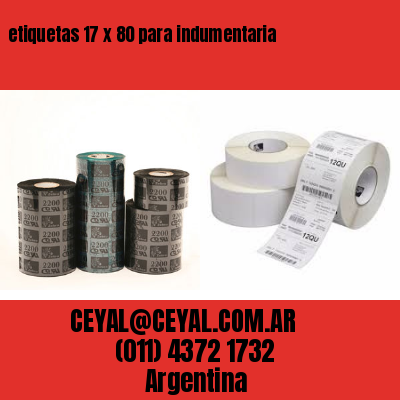 etiquetas 17 x 80 para indumentaria