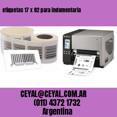 etiquetas 17 x 82 para indumentaria