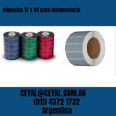 etiquetas 17 x 82 para indumentaria