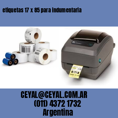 etiquetas 17 x 85 para indumentaria