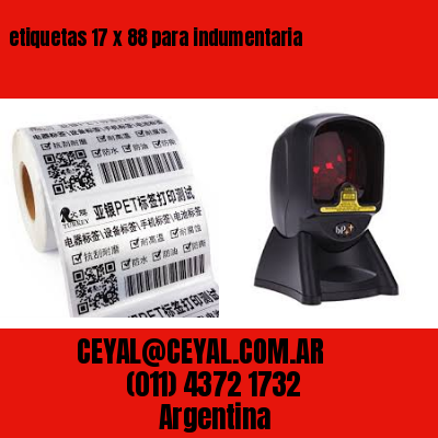 etiquetas 17 x 88 para indumentaria